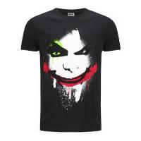 dc comics mens joker big face t shirt black xl