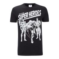 DC Comics Men\'s Original Superheroes T-Shirt - Black - XXL