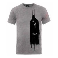 DC Comics Men\'s Batman Arkham Knight Sketch T-Shirt - Grey - S