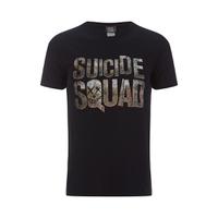 dc comics mens suicide squad logo t shirt black l