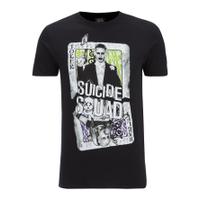 dc comics mens suicide squad harley and joker cards t shirt black m