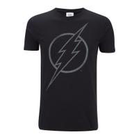 dc comics mens the flash line logo t shirt black s