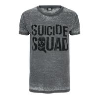 dc comics mens suicide squad logo t shirt grey m