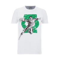 DC Comics Men\'s Green Arrow Punch T-Shirt - White - L