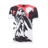 DC Comics Men\'s Batman v Superman Wonder Woman Scene T-Shirt - White - L