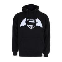 DC Comics Men\'s Batman v Superman Logo Hoody - Black - XL