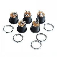 DC-022 Power outlet Socket 5.5-2.1 Threaded Nut Panel Mounting Hole (5PCS)