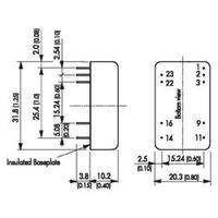 DC/DC converter (print) TracoPower THD 12-2422 24 Vdc 12 Vdc, -12 Vdc 500 mA 12 W No. of outputs: 2 x