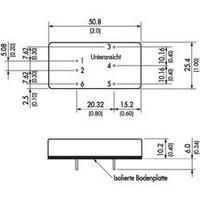 DC/DC converter (print) TracoPower TEN 20-2412WIN 24 Vdc 12 Vdc 1.67 A 20 W No. of outputs: 1 x