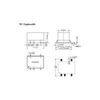 DC/DC converter (SMD) TracoPower TES 1-1211 12 Vdc 5 Vdc 200 mA 1 W No. of outputs: 1 x