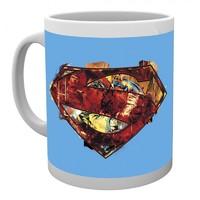 dc comics superman art logo mug