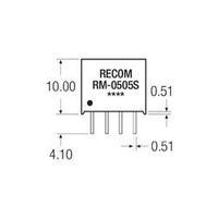 DC/DC converter (print) RECOM RM-0512S 5 Vdc 12 Vdc 21 mA 0.25 W No. of outputs: 1 x