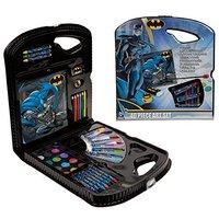 Dc Batman 40pc Art Set Case Colour Paint Pencils Crayons Book Official Gift