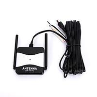 DC 12V Black Outdoor Booster FM Radio TV Antenna for Automobile Car