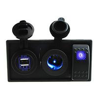 dc 12v24v led 42a dual usb charger power socket with rocker switch jum ...