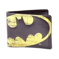 DC Comics Batman Vintage Distressed Logo Bi-fold Wallet (mw160940btm)