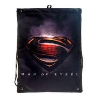 dc comics superman man of steel movie logo drawstring gymbag black ci0 ...