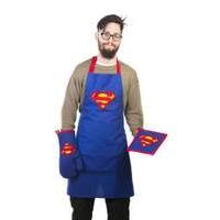 dc comics superman costume 3 piece apron set