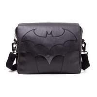 Dc Comics Batman Arkham Knight Bat Wing Flap With Logo Silhouette Unisex Messenger Bag One Size Black (mb780044ban)