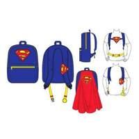 Dc Comics Superman Big Logo Backpack With Novalty Red Cape Blue (bp0qvmspm)