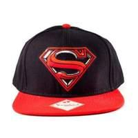 Dc Comics Superman Man Of Steel Snapback Baseball Cap Black/red (sb0eifspm)