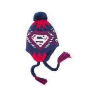 Dc Comics Superman Woven Acrylic Beanie Hat With Classic Logo And Braided Ties Multi-coloured (kc07b0spm)