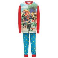 DC Superhero Girls Character Print Long Sleeve Top and Star Pattern Trouser Pyjama Set - Multicolour