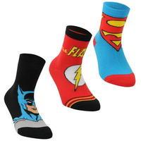DC Comics Superman 3 Pack Crew Socks Childs