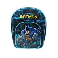 Dc Comics Batman Utility Blueprint Backpack With Pocket Black & Blue 9ltrs