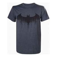 Dc Comics Batman Arkham Knight Dripping Bat Extra Large T-shirt Charcoal