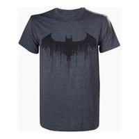 Dc Comics Batman Arkham Knight Dripping Bat Medium T-shirt Charcoal