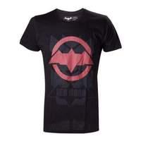 dc comics batman arkham knight red hood logo medium t shirt black ts2h ...