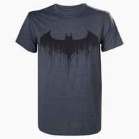 dc comics batman arkham knight dripping bat small t shirt charcoal ts2 ...