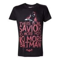 Dc Comics Batman Arkham Knight Men\'s There Is No Savior T-shirt Large Black (ts2hjgban-l)