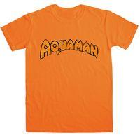 DC Comics T Shirt - Distressed Vintage Aquaman Logo
