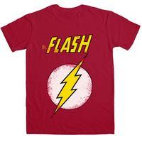 dc comics t shirt distressed vintage flash logo