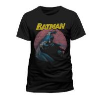 DC Comics Men\'s Batman Retro Spotlight T-Shirt - Black - S