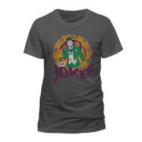 dc comics mens batman 1966 the joker t shirt grey l