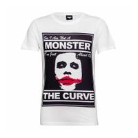 dc comics mens batman the joker the curve t shirt white l