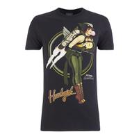 dc comics bombshells mens hawkgirl t shirt black xxl