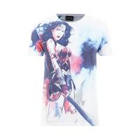 dc comics mens wonder woman stencil t shirt white l