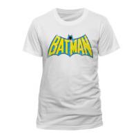 DC Comics Men\'s Batman Retro Logo T-Shirt - White - XL