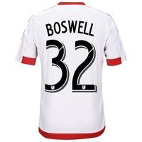 DC United Away Shirt 2017-18 - Kids with Boswell 32 printing, Red/White