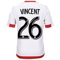 DC United Away Shirt 2017-18 - Kids with Vincent 26 printing, Red/White