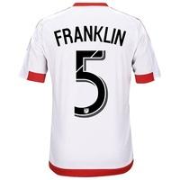 DC United Away Shirt 2017-18 with Franklin 5 printing, Red/White