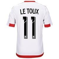 DC United Away Shirt 2017-18 - Kids with Le Toux 11 printing, Red/White