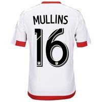 DC United Away Shirt 2017-18 - Kids with Mullins 16 printing, Red/White