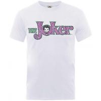 dc comics joker crackle logo mens large t shirt white