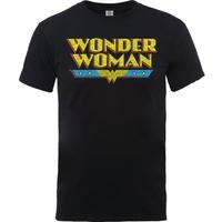 DC Comics - Wonder Woman Logo Crackle Men\'s X-Large T-Shirt - Black