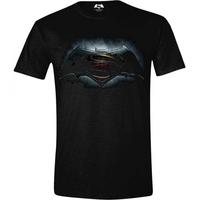 dc comics batman vs superman dawn of justice logo medium t shirt black